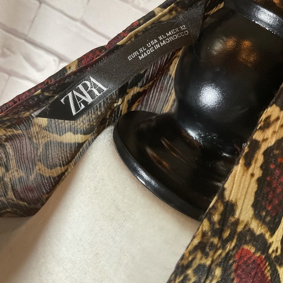 “ZARA” Snakeskin print rouched detail dress. - Picture 7 of 8